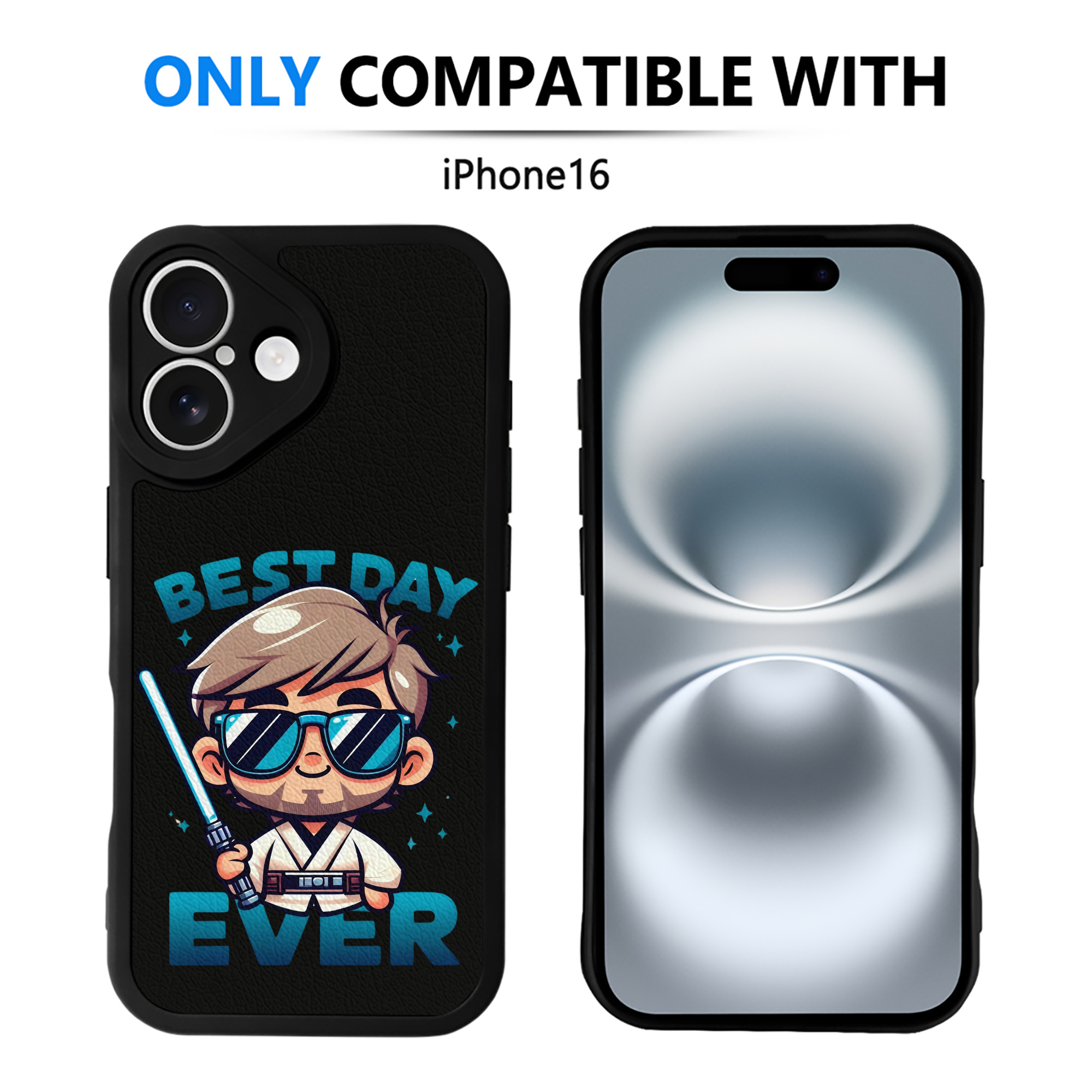 （画像用） スター・ウォーズ Star Wars 【iPhone 16シリーズ対応】シリコンスマホケース（レザー調） 材質：シリコン